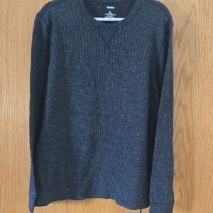 Sonoma Black Ribbed Long Sleeve Tee
